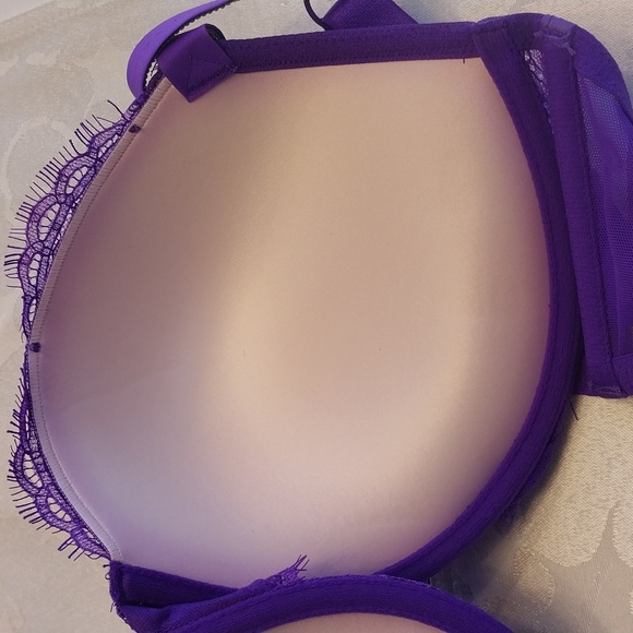 Victoria's Secret NWT Very Sexy "Bombshell" Push-up Bra Shine Strap 36DDD Purple - Picture 10 of 16